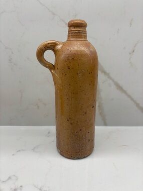 Antique German Salt-stone Neidee Seltzer Mineral Water Bottle Jug in Tan Nassau